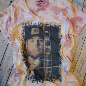 Luke Combs Vneck Bleached Tee